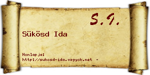 Sükösd Ida névjegykártya