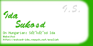 ida sukosd business card